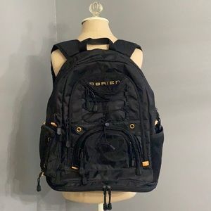 Authentic Obrien large black laptop computer backpack